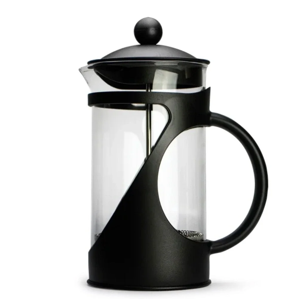 French Press Coffee Maker Black Glass Stainless Steel Mesh Filter Cafetiere 12oz